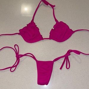 Pink G-String Bikini Size S